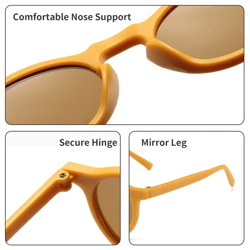 New Fashion Children Glasses Vintage Round Outdoor Sun Protection Baby Girls Acrylic UV400 Sunglasses Kids Eyeglasses_voghion.com
