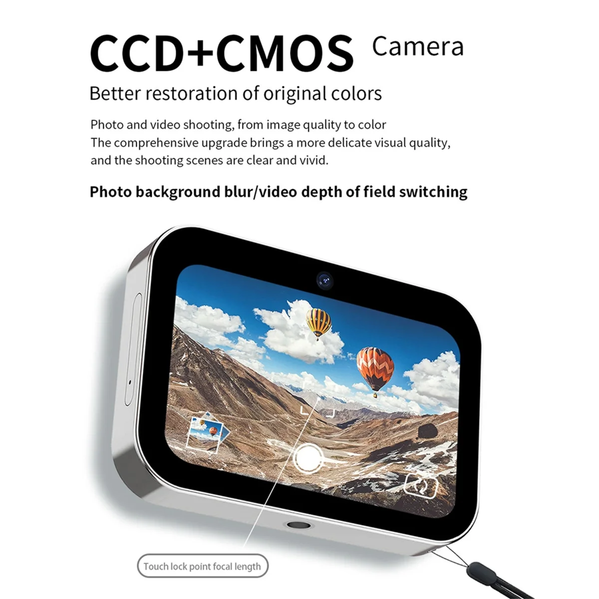 4K CCD Digital Camera 64MP Digital Flash Video Camera Touch Screen 16X Zoom IR Night Vision