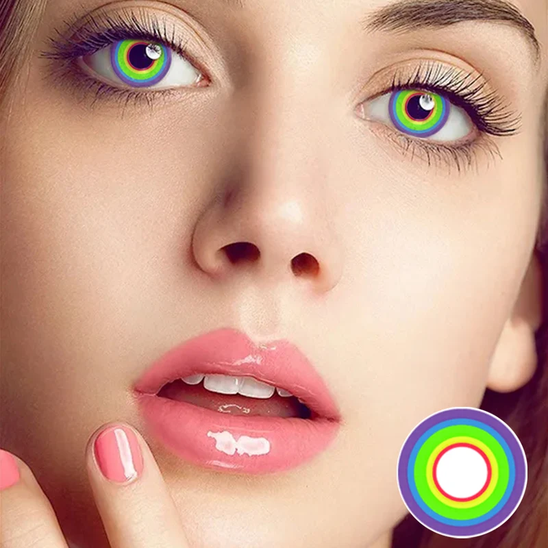 EYESHARE Cosplay Lenses Rainbow Series Halloween Contacts Contact Lenses  for Cosplay Contacts Lenses Eye Color Crazy Lens 14.5mm - AliExpress