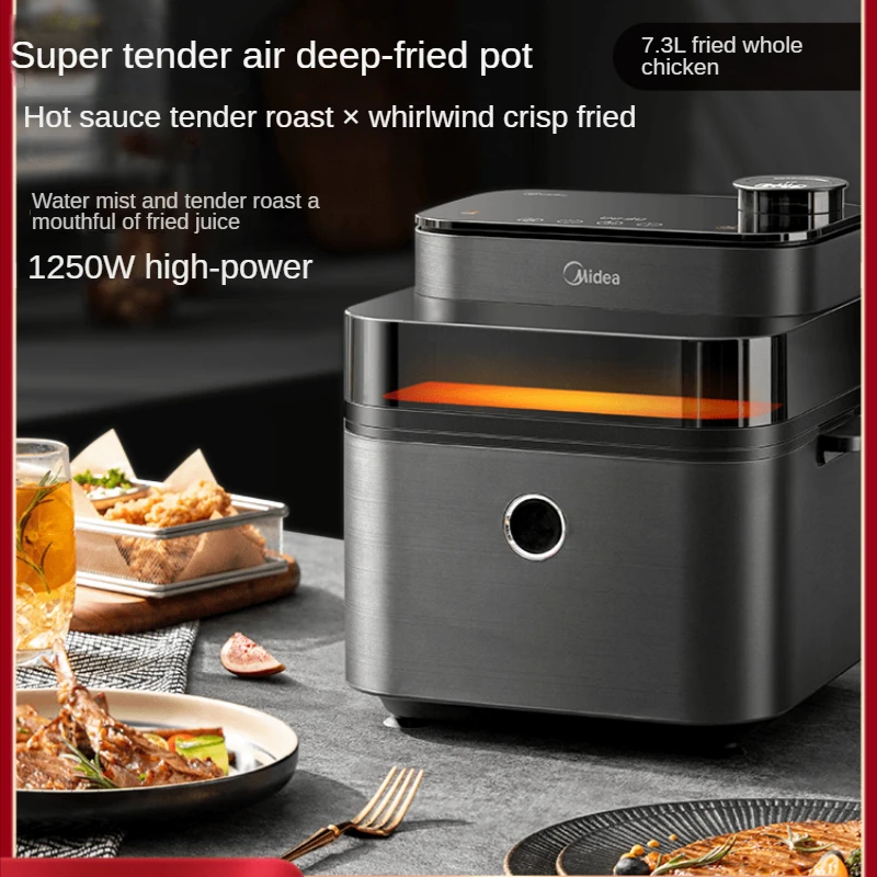 super integrated electric hot pot large capacity electric fire cochwa pot disaster multi functional hot pot for family use Midea Super Tender Air Fryer Home Smart New Multi-Functional Oil-Free Air Frying Large Capacity Electric Chips Machine