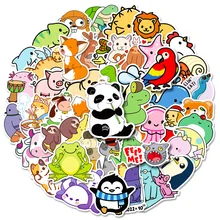 

10/30/50/PCS Cute Animal Series Stickers Children's Educational Cartoon Concise Style Small Animal Luggage Stickers Wholesale