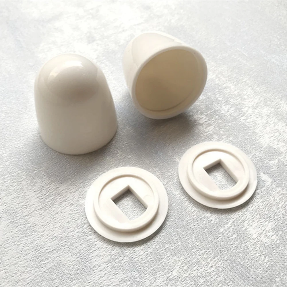 2 pairs Plastic Stinkpot Bolt Cover Toilet Anchor Screw Cap For Home Bathroom Fixture Toilet Parts 3.50X3.50X2.00cm
