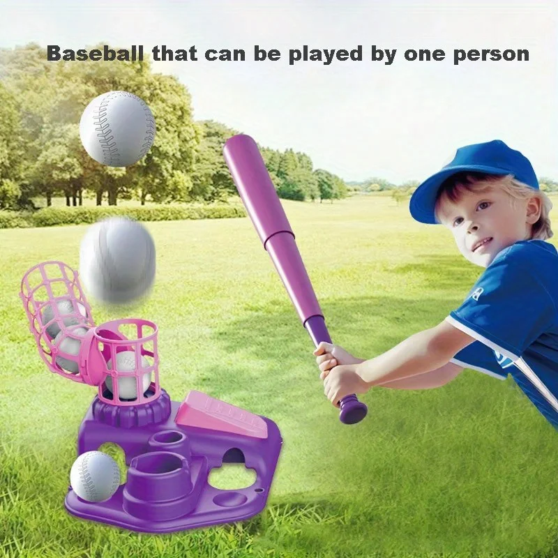 Children's Baseball Set with Foot Throwing Machine 5