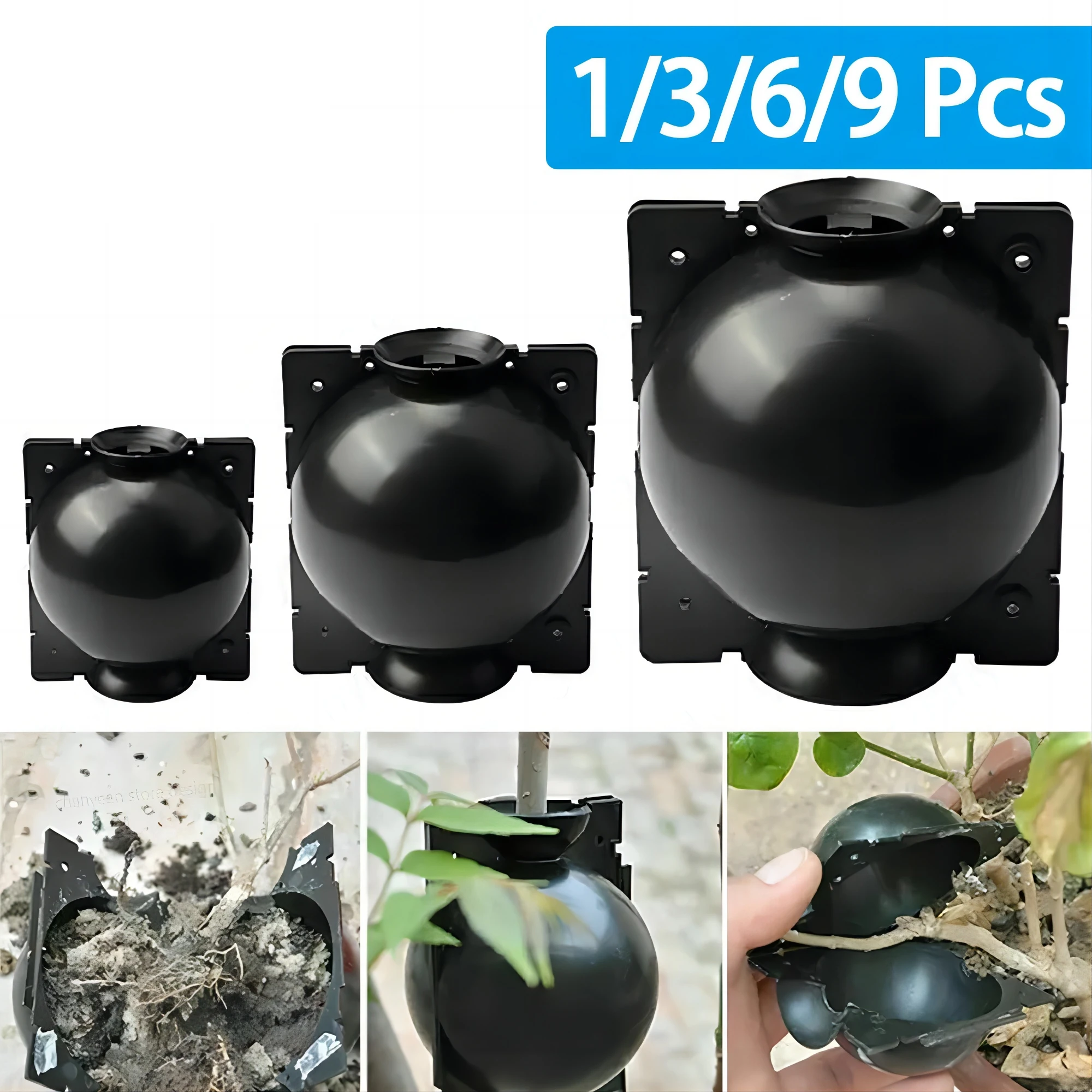 1/3/6/9Pcs Plant Rooting Ball Trapianto Nursery Ball Propagazione Dell'Alberello Innesto Custodia Per Allevamento Per Radici In Crescita
