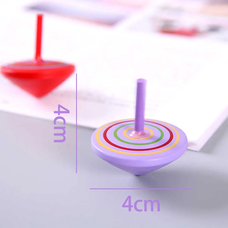 5/10/20/30pcs Spinning Toys Rainbow Wooden Gyro Tops for Kids Birthday Party Favors Classroom Prizes Sensory Play Gift - 3