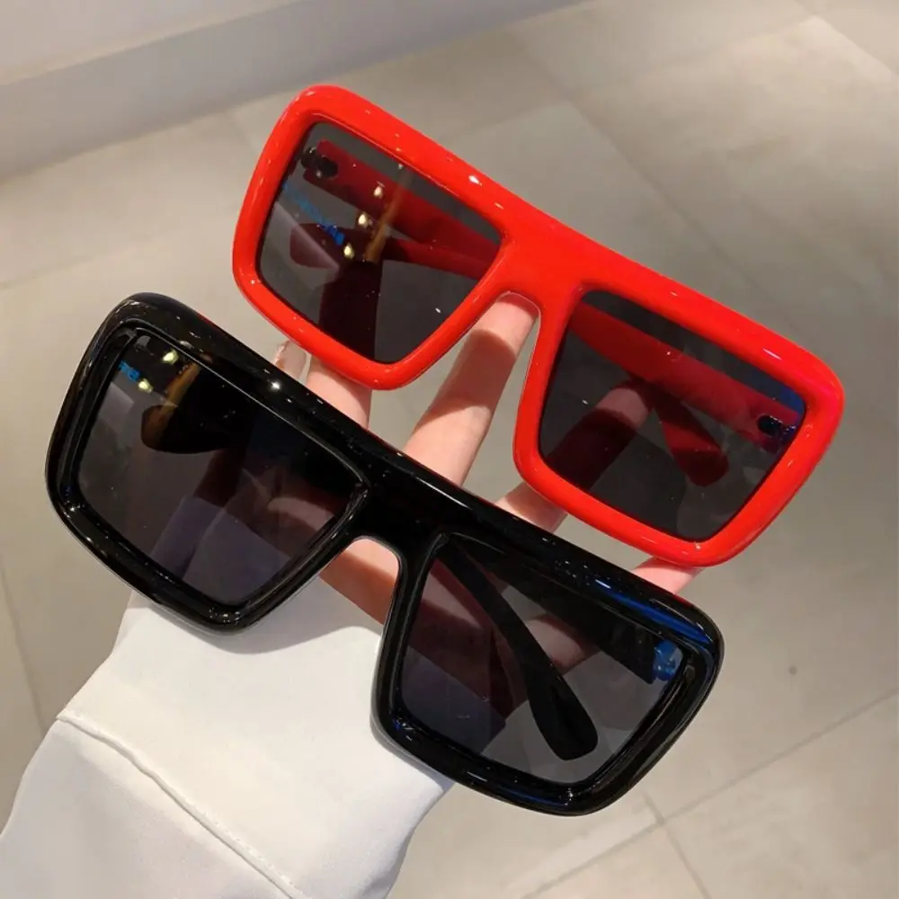 

Солнцезащитные очки в стиле панк для мужчин и женщин, модные большие квадратные солнечные аксессуары в толстой оправе, с защитой UV400