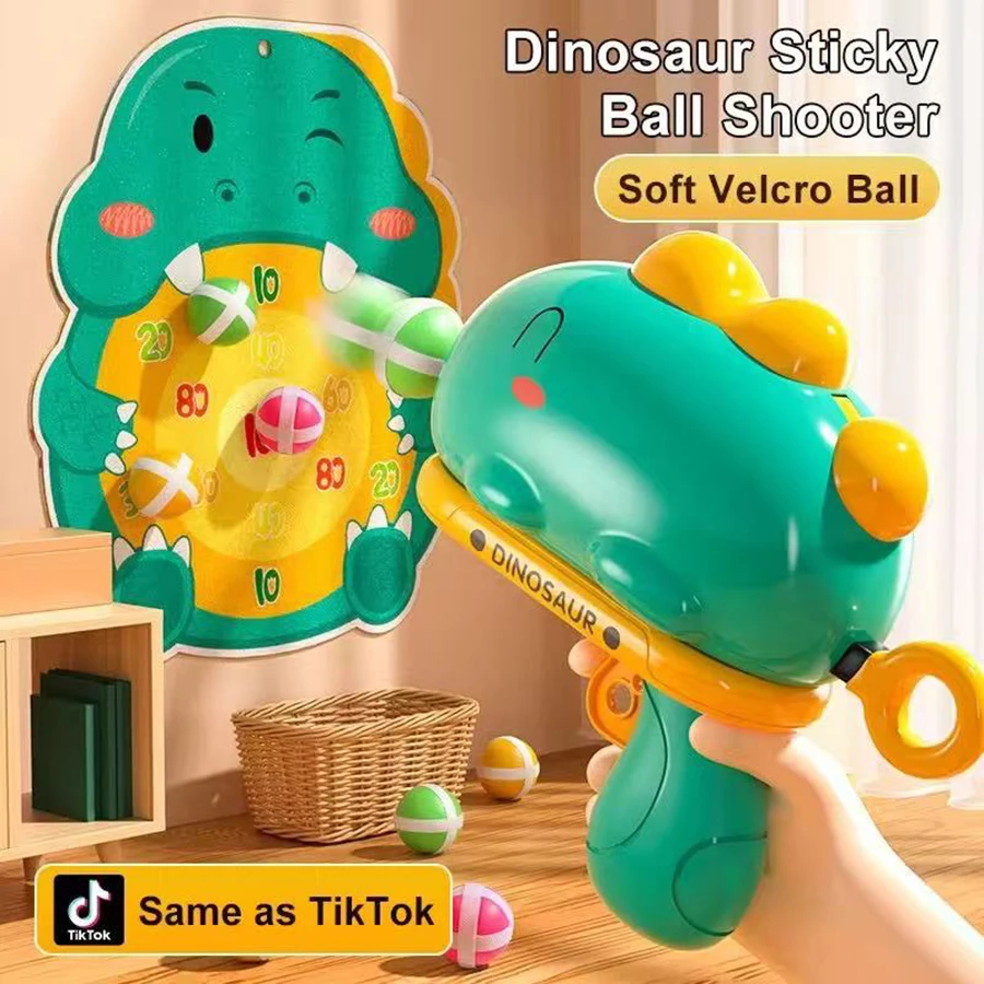 Dinosaurus klittenbal dartbord spel voor kinderen_voghion.com