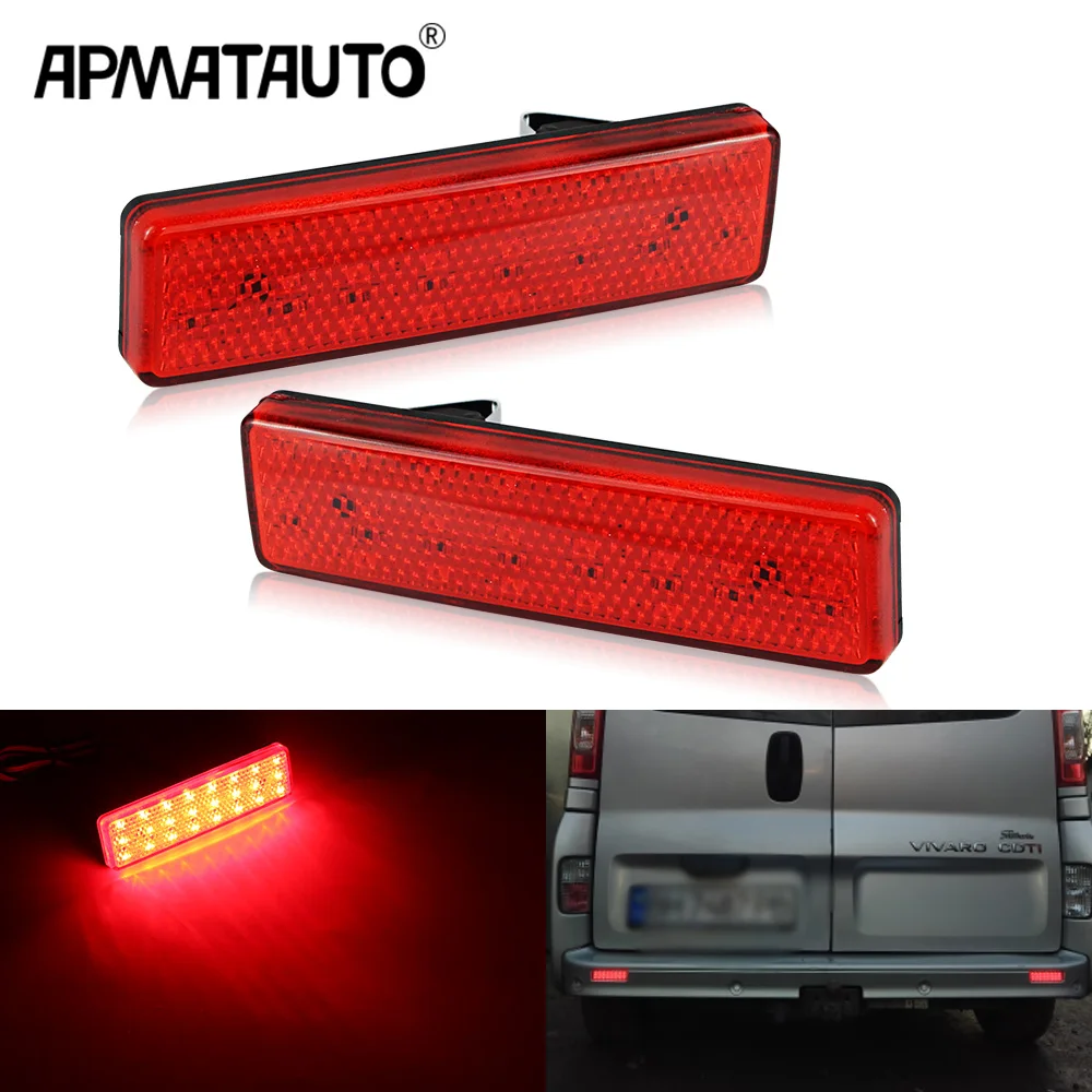 

2Pcs Car LED Rear Brake Bumper Tail Reflector Lamp FOR Renault Master 1998-2014 Trafic 2014-up OEM# 9160858