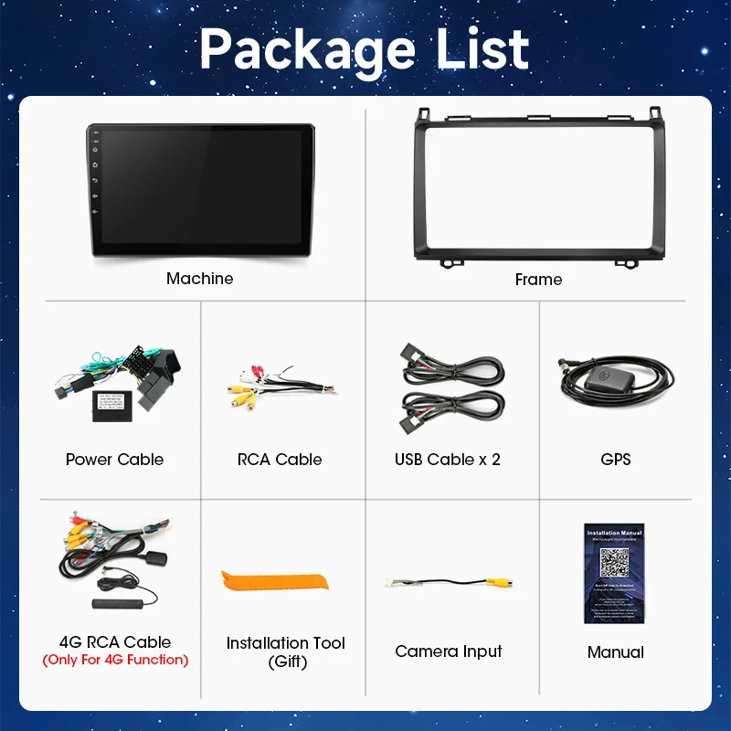 Srnubi 2 Din UIS7865 Reproductor Multimedia para Auto Android 14, CarPlay Inalámbrico, Android Auto, Navegación BT para Benz Clase B 2005 2006 2007 2008 2009 2010 2011 7