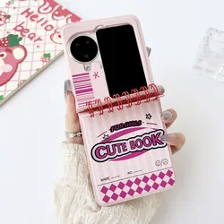 Adorable Y2K Notebook Style Phone Case - Cute and Lovely Japan Korean Girl Design for Find N3 Flip (Pink)