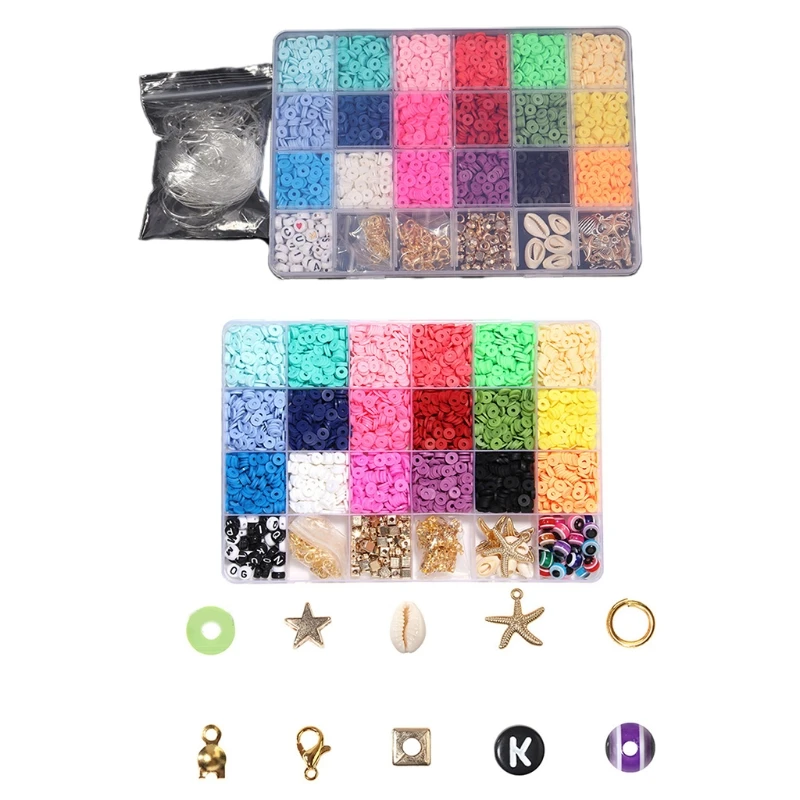 

Beads Bohemian Soft Pottery Spacer Beads for Jewelry Making Handmade Diy Charm Bracelet Necklace