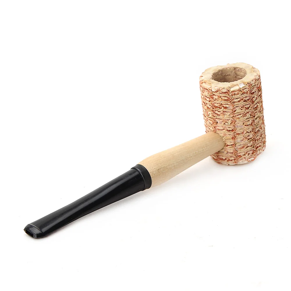 Corncob pipe corn pipe tobacco length 155mm bowl diameter 18mm disposable straight handle smoking tobacco pipe herb smoking pipe smoking pipe