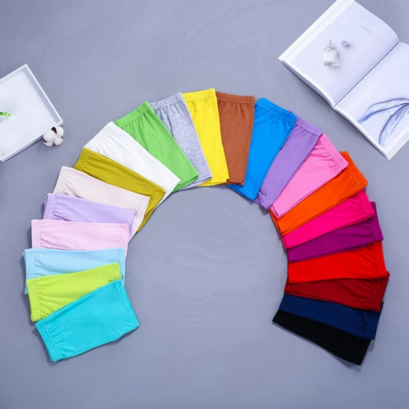 6 pieces/set candy color girls safety shorts children's underwear kids leggings cute shorts for 2-10Y