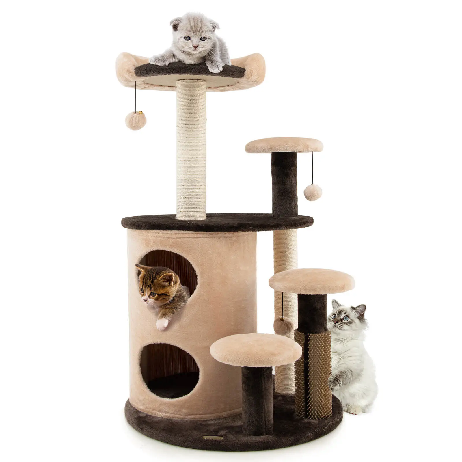 

Costway 40" Cat Tree Tower Multi-Level Activity Tree with 2-Tier Cat-Hole Condo Coffee