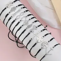 12pcs/set Stylish Stainless Steel Braided Charm Bracelet for Men - Perfect for Daily Wear and Gifting to Family and Friends - Image 2