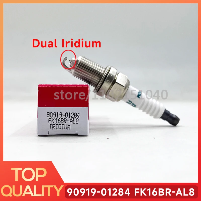 4pcs 90919-01284 FK16BR-AL8 Dual Iridium Spark Plug For Toyota Yaris ...