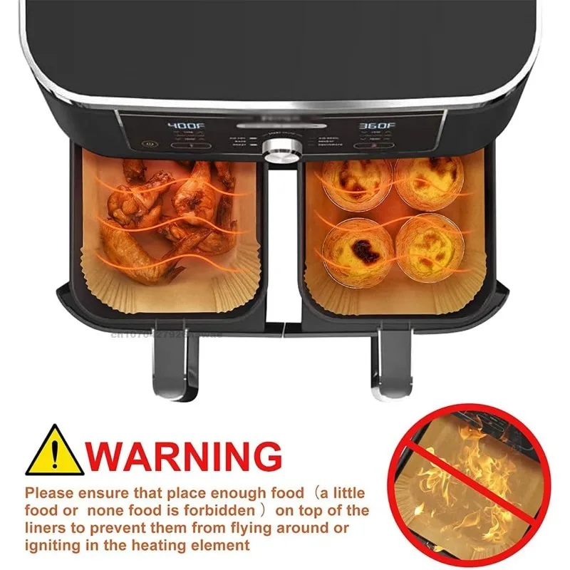 Air Fryer Paper for Ninja Dual XL foodi AF300 AF400 AF451 Disposable Liner Mold Grill Accessories