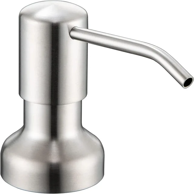 เครื่องจ่ายสบู่แบบกดสแตนเลส 304 – ขวดรีฟิลขนาด 17 ออนซ์สำหรับตู้ล้างจานในครัว เครื่องจ่ายสบู่เคาน์เตอร์ห้องน้ำ 1