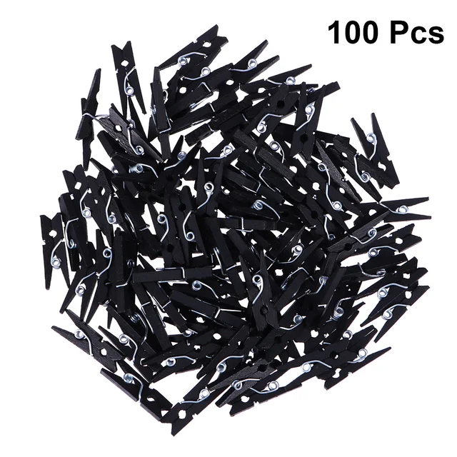 Mini Clothes Pins Wooden Clips Natural Wood Pegs Craft Projects Photo Frames Utility Tongs Home Decor Serving Frames