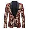 New European and American Stage Velvet Sequin Fashion Handsome Trend European and American Suit Stage Clothes for Singers Men 2