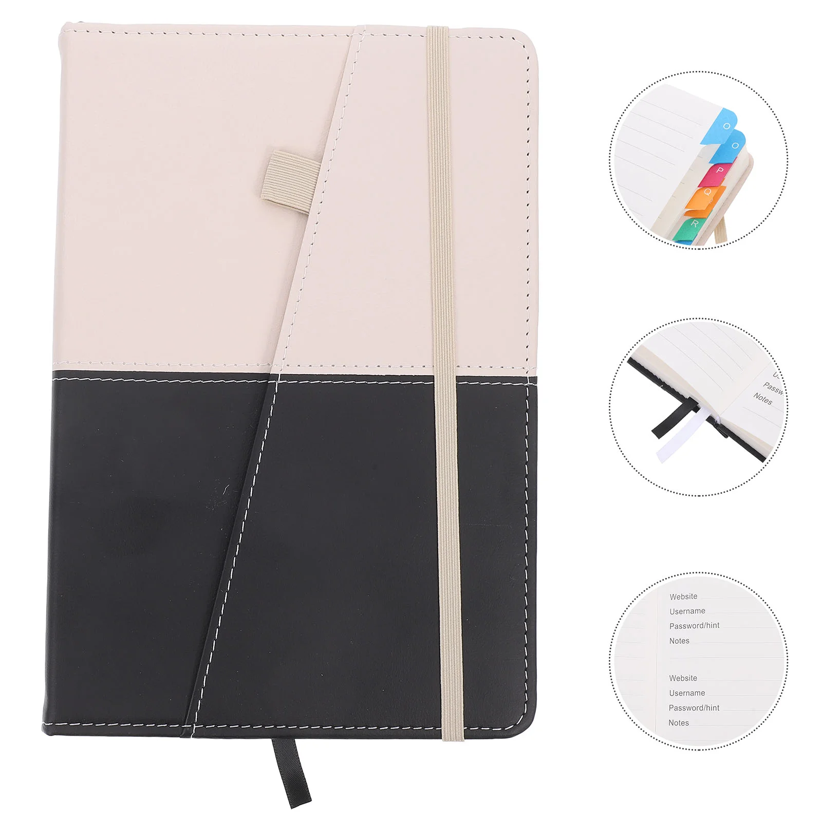 Address Book Alphabetical Code Portable Organizer Books for Seniors Label Office Password Notebook Phone Versatile