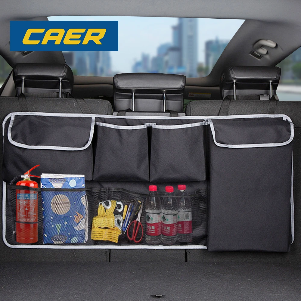 Organizador para asiento trasero de coche, de almacenamiento de automática de capacidad, bolsillos para asiento trasero, malla SUV MPV| | - AliExpress