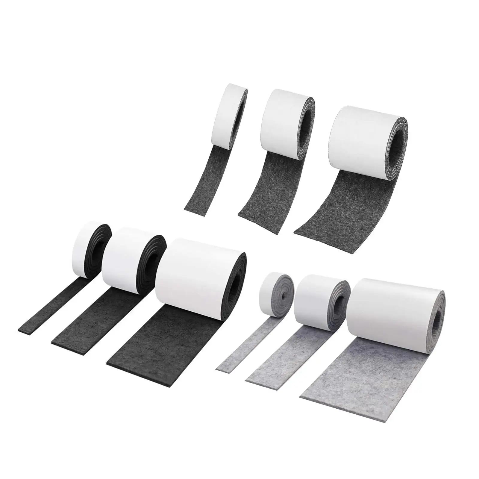 1~5PCS Self Adhesive Felt Tape Polyester Felt Strip Roll Furniture Felt  Strips Shape Sliding