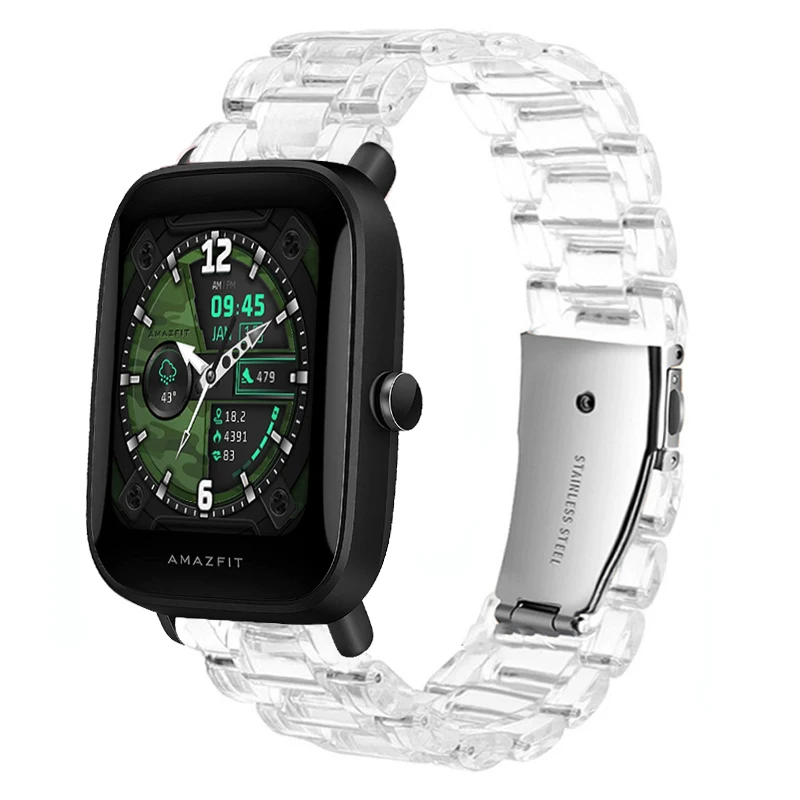 

Ремешок полимерный прозрачный для Amazfit Gts/2/3/gts2, браслет для смарт-часов Amazfit Bip mini Gtr 2 3, 20 мм 22 мм, 47 мм 42 мм