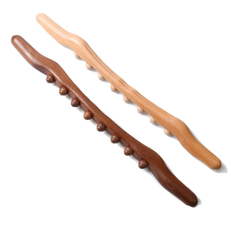 

Massager for Body Natural Carbonized Wood Scraping Massage Stick Back Massager SPA Therapy Tool Point Treatment Guasha Relax