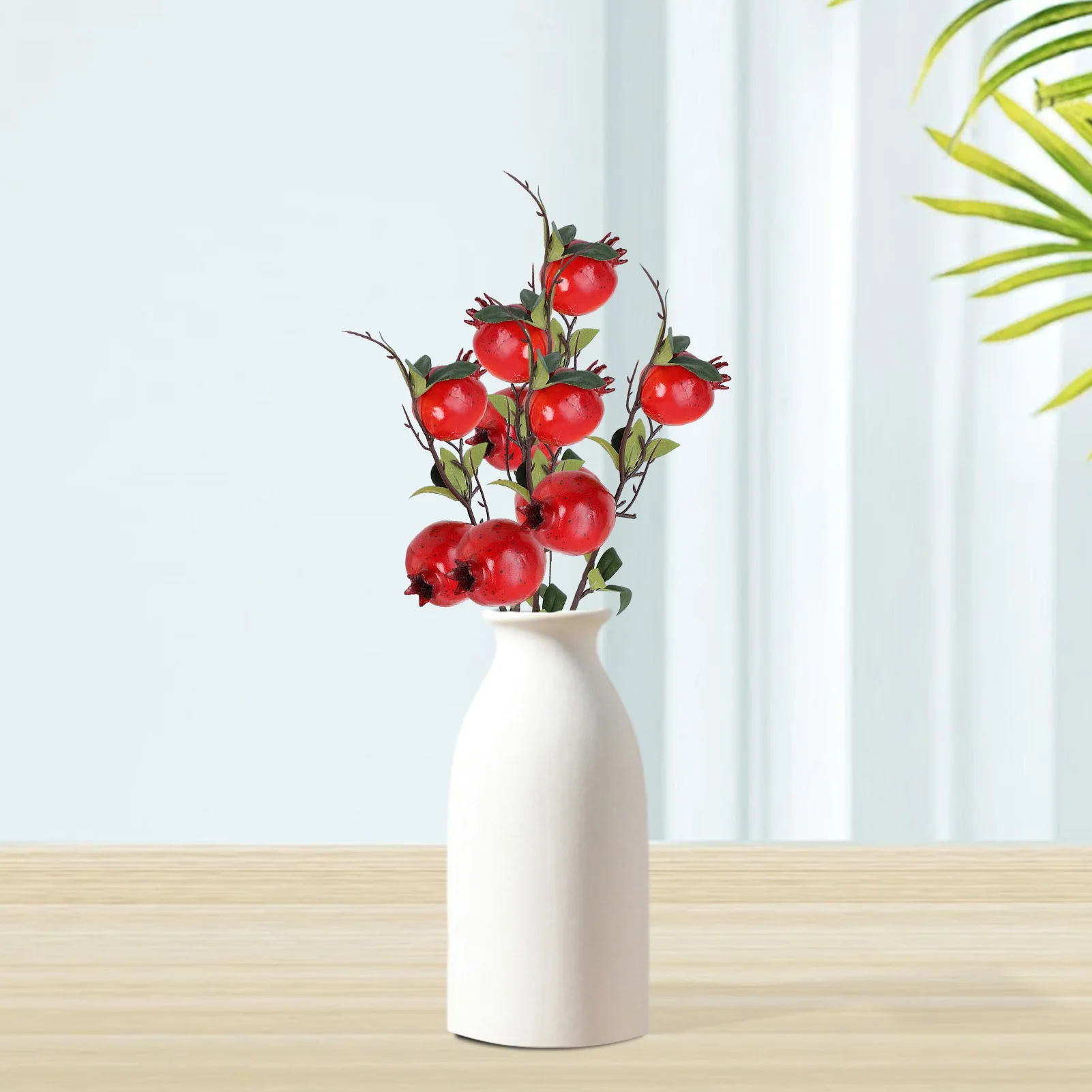 8 Pezzi Di Melograno Simulato Kumquat Rami Di Frutta Decorazione Della Casa Ritagli Bouquet Composizione Floreale Artificiale