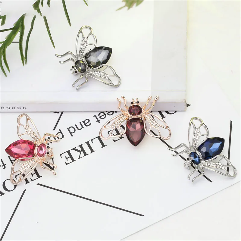 Serie Di Insetti Spilla Donne Delicate Piccole Api Spille Cristallo Strass Pin Spilla Gioielli Regali Per Ragazza | IT
