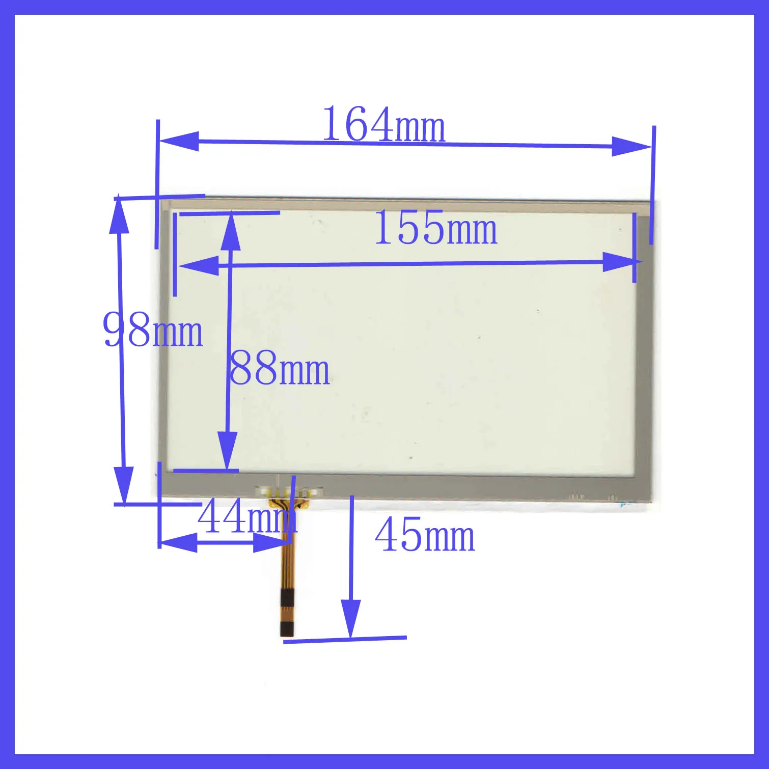 

compatible F801 9006-TB06 7inch 4 lins changed 8lines Touch Screen for Industrial control glass 164*98