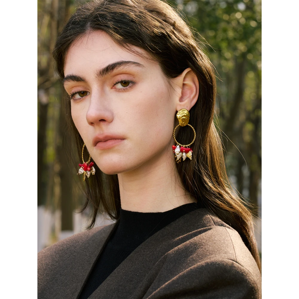 Yhpup Dangle Earrings 316L Stainless Steel