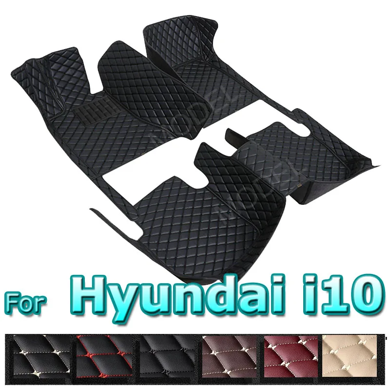 

Car Floor Mats For Hyundai i10 BA Gran Metro Taxi Xcent IA 2014~2019 Leather Mat Car Mats Floor Rugs Durable Pad Car Accessories