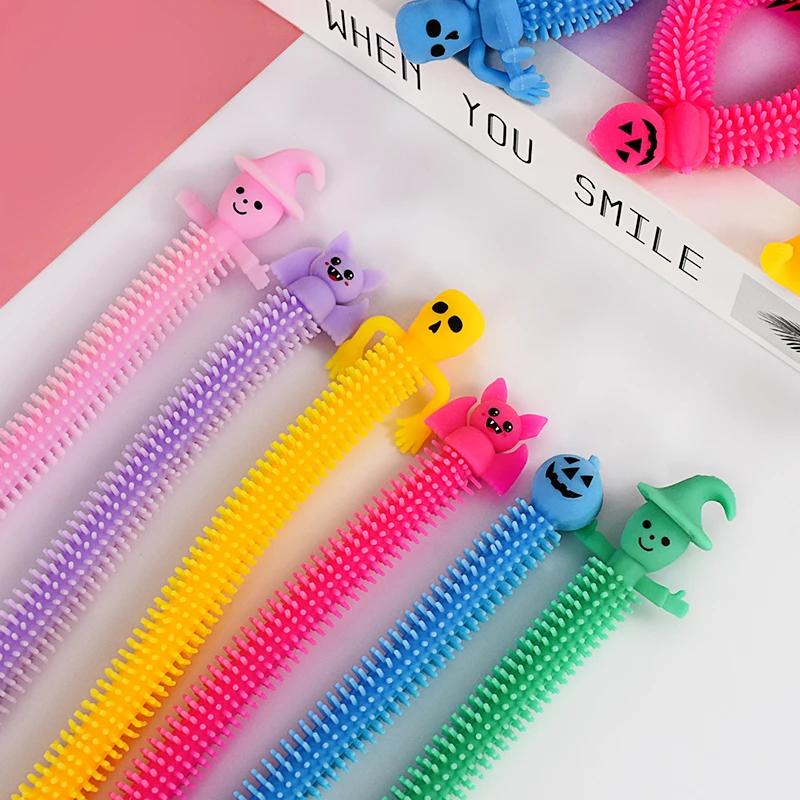 10/20Pcs Halloween Stretching Sensory Toys Kids Adult Fidget Toys Wristband Decompression Toy Boys Girls Birthday Party Favors