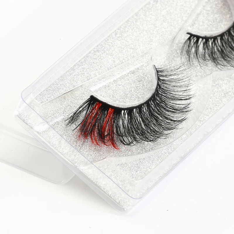 New Colored Eyelashes Fluffy Mink Lashes Makeup Full Strip Lashes