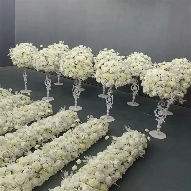 

A-1025 1M Artificial Table Runner Flower Row Wedding Decoration
