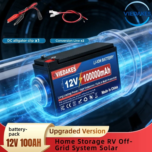 🔋High-Efficiency 12V 3S7P 100000mAh Rechargeable 18650 li-ion Battery – Ideal Power for Scooter, Outdoor Camping & Solar Energy