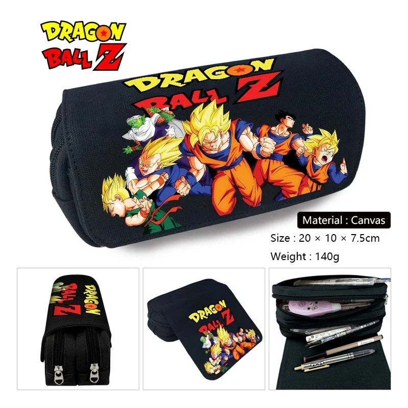 

2022 NEW Dragon Ball Z Son Goku Pencil case Student School Anime Action Figure Turtle Zipper Pen Pencil Child Study Bag Gift