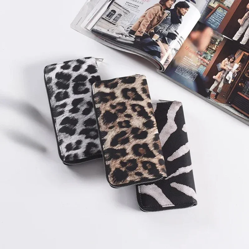 Leather Women Wallet Classic Leopard Animal Print Long Wallets Female Cards Holder Clutch Bag Fashion Ladies Purses 4