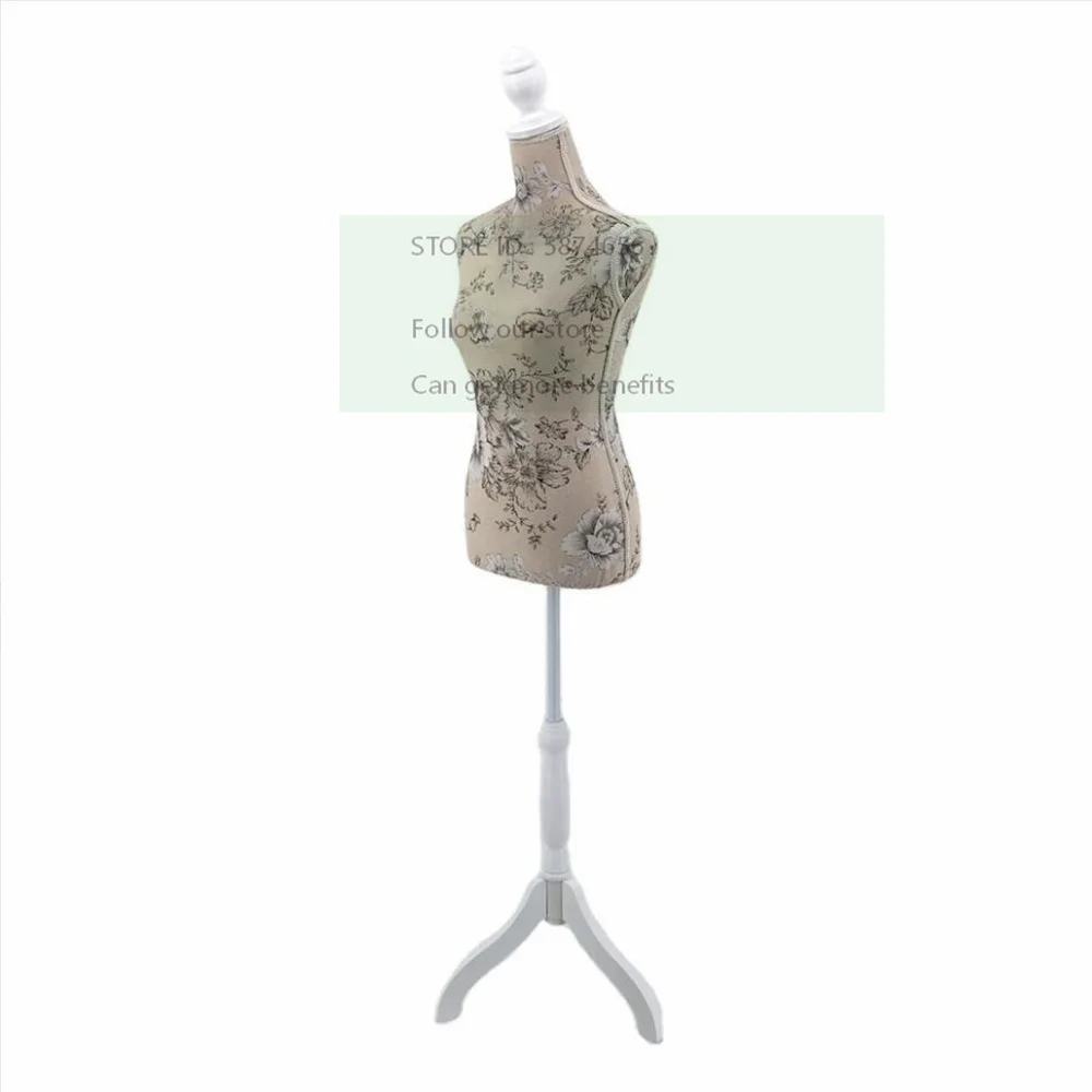1/2 Female Sewing Mannequin Body For Clothes,busto Dress Form Stand1:2  Scale Jersey Wood Base Bust,l Size Can Pin.1pc M00020h - Mannequins -  AliExpress