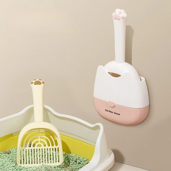 1PC Multifunctional Pet Cat Litter Shovel Set Integrated Cat Litter Shovel Collision Color Cat Shit Shovel Tool Pet Supplies