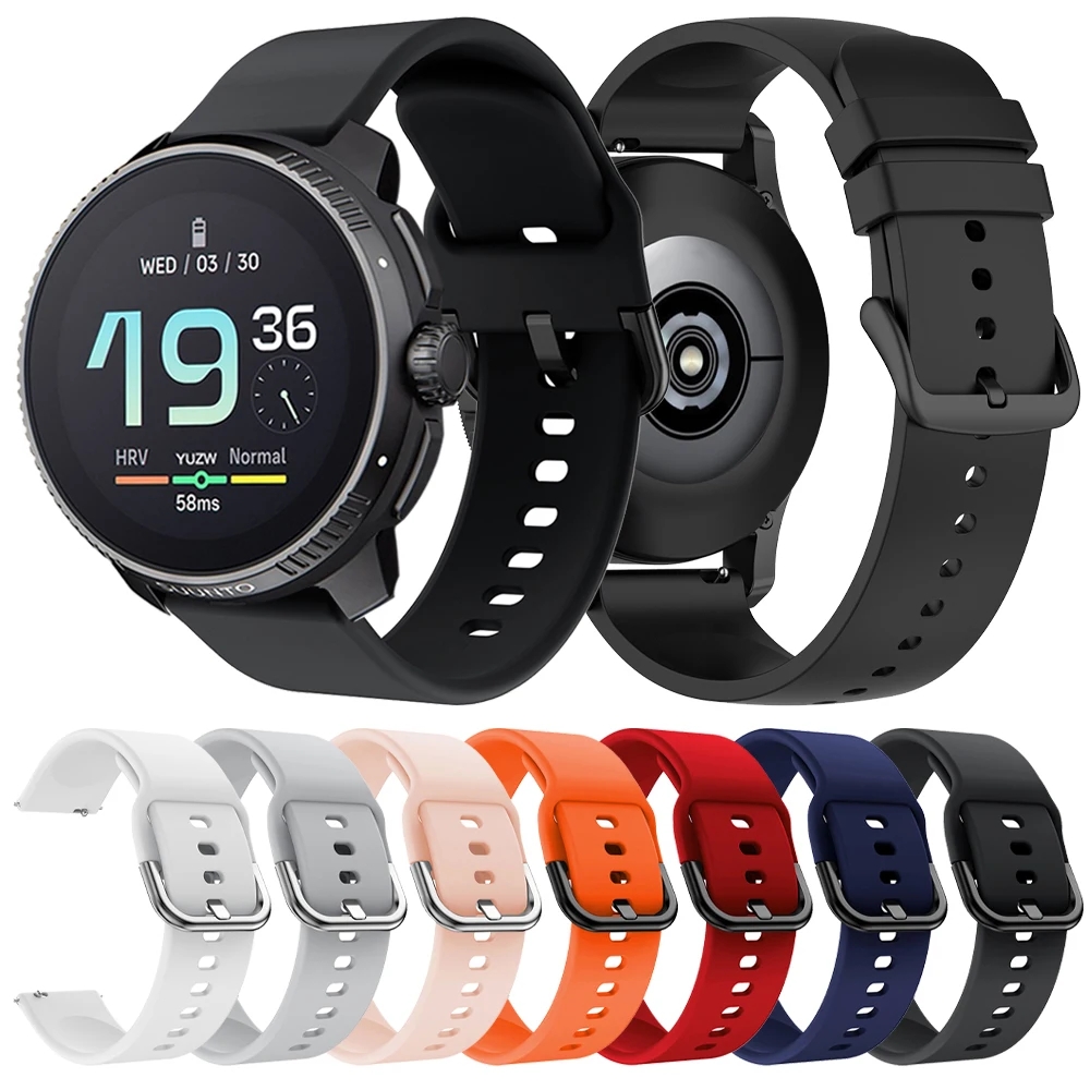 Cinturino In Silicone Da 20Mm 22Mm Per Suunto Vertical 9 5 Peak Pro/Suunto 3 Fitness Band Per Suunto Race Soft Sports Wristband Bracciale