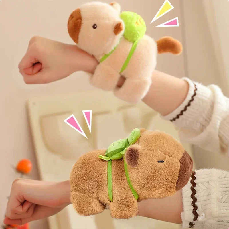 Cute Plush Doll Water Dolphin Doll Wrist Snap Ring Toy Plush Toy Capybara Toy Hand Ring Fun Pop Circles Kid Holiday Gift Stuffed