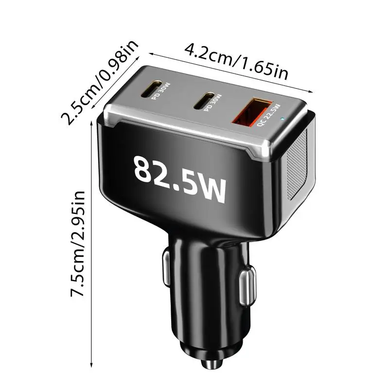 Fast Car Charger Super Fast USB Type C Car Charger Adapter 82.5w USB Car Charger Super Fast USB Type C Car Charger Adapter Multi