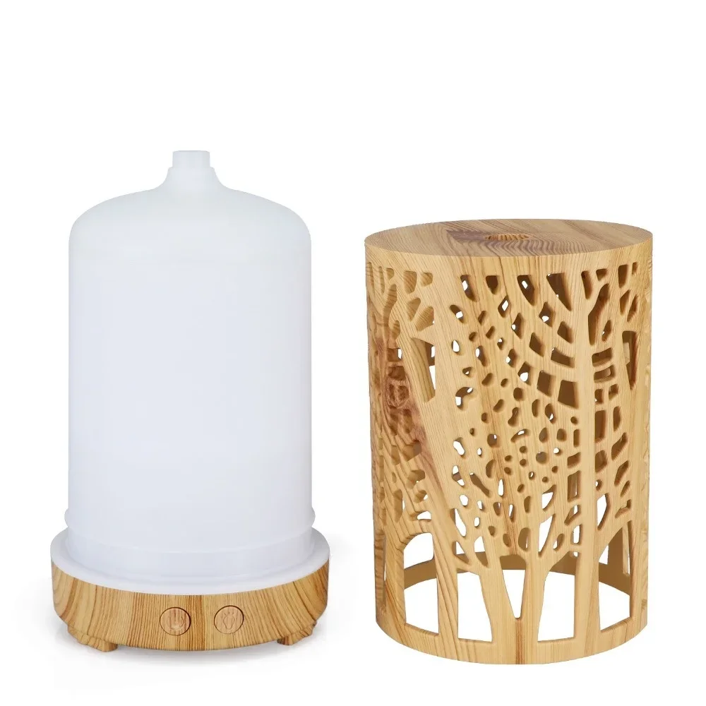 Description Picture 3 of item200ml 7 Color LED Diffuser Ultrasonic Air Humidifier Forest Essential Oil Diffuser Halloween Woodgrain essential oil diffuser