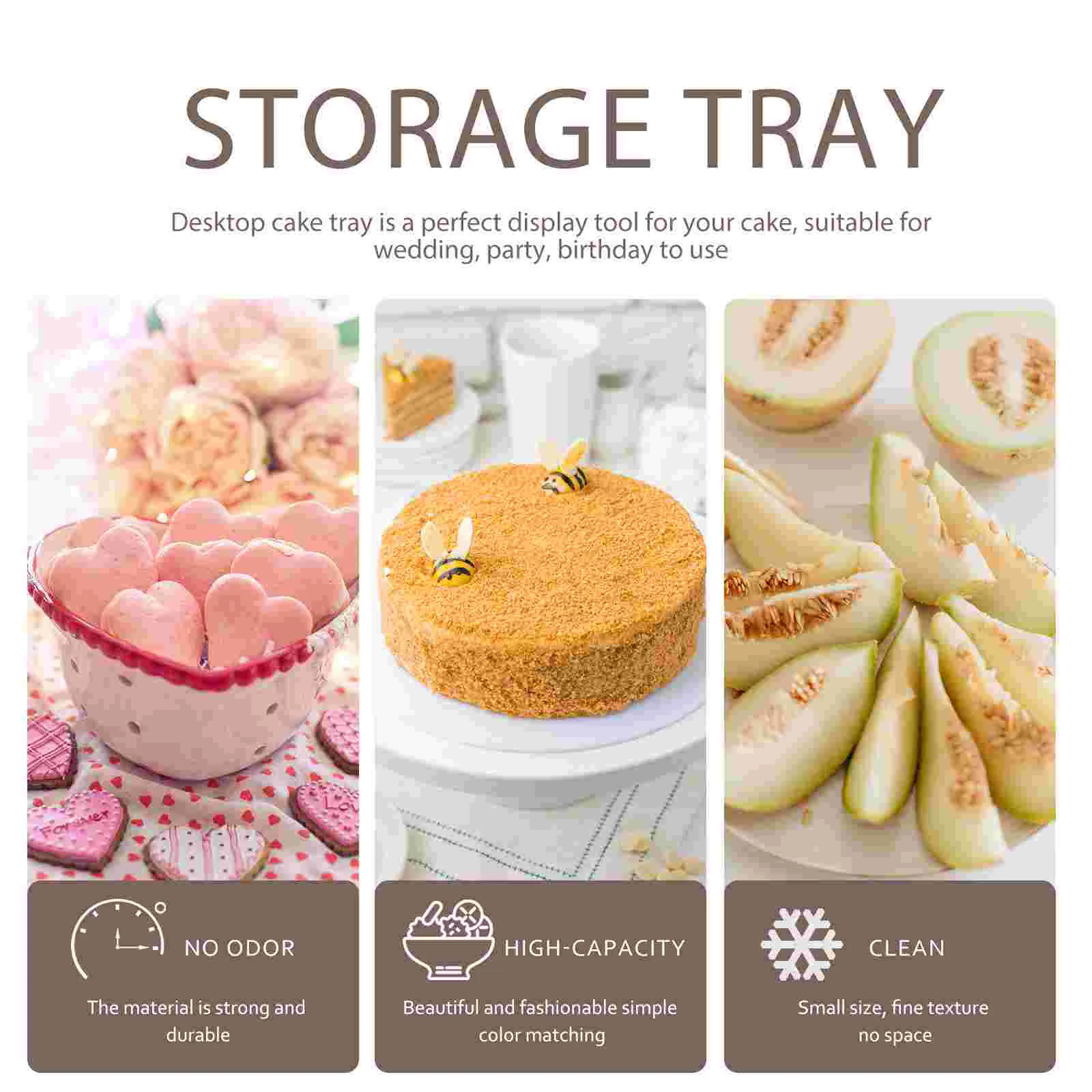 Round Clear Dome Cake Tray With Dome Covered Fruit Bowl Dessert Plate Plastic Display Lid Serving Plates Tray For Wedding