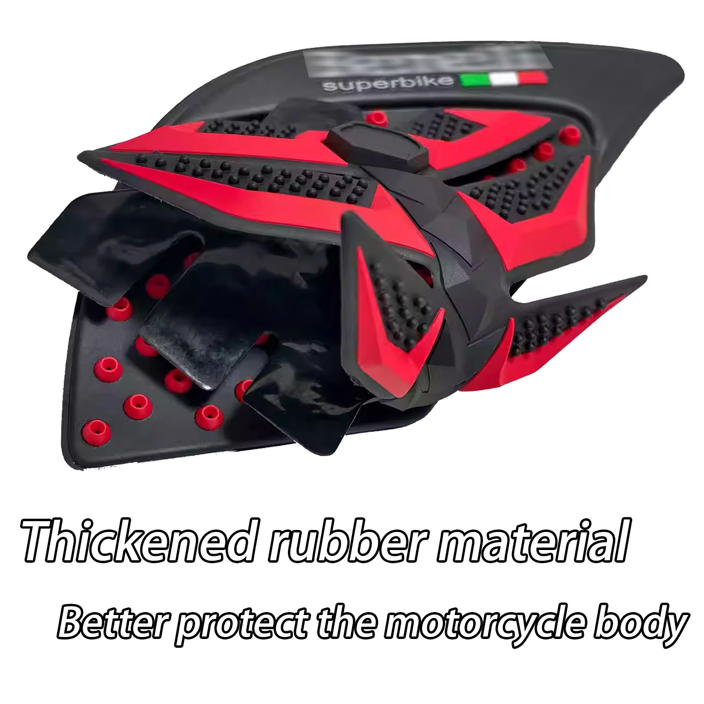 Universal 3D Rubber Fishbone Motorcycle Tank Protector Sticker