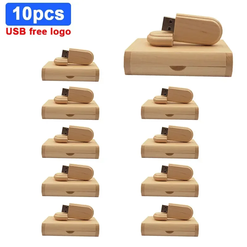 Usb Flash Drive Flash Drive 10pcs/lot USB 2.0 Wooden Usb 64gb USB Flash Drive Pendrive 4GB 8GB 16GB 32GB 64GB Memory Stick Gift
