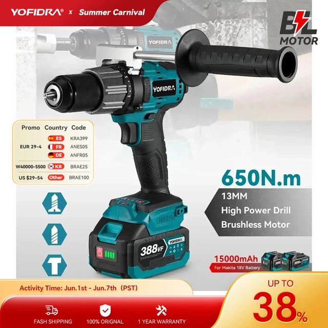 [알리익스프레스] Yofidra 무선 임팩트 드릴: 전문가급 성능 손에 넣기